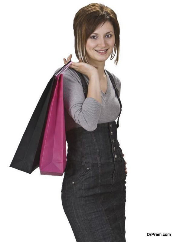 Woman with shopping bags